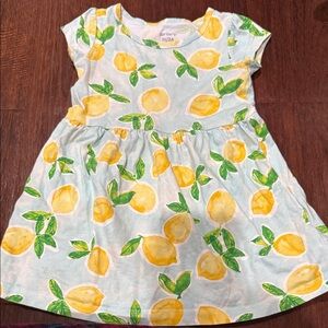 Carter's Lemon Print Casual Dress - Yellow and Green